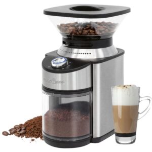 ProfiCook® PC-EKM 1205 Electric Coffee Grinder with Stainless Steel Cone Grinder, Coffee Grinder with 16 Grinding Settings, Coffee Grinder for up to 230 g Coffee Beans, with Electric Timer