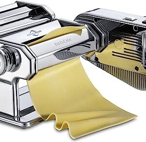 Küchenprofi Professional Kitchen Pasta Machine Set Motor Pasta Home, Stainless Steel, Silver, 31 x 24.5 x 22 cm, 2 Units 807202802