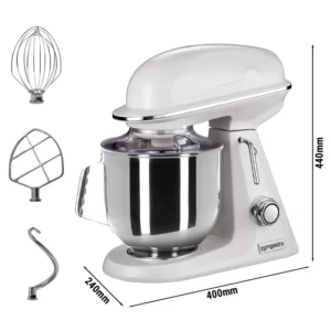 Mixer - Food processor - Kneading machine - 7 liters - Milk White - ggm03